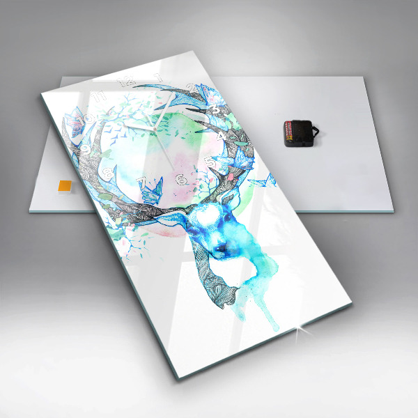 Horloge rectangulaire verticale Illustration de cerf