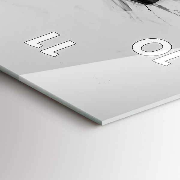 Horloge rectangulaire verticale Lion peint