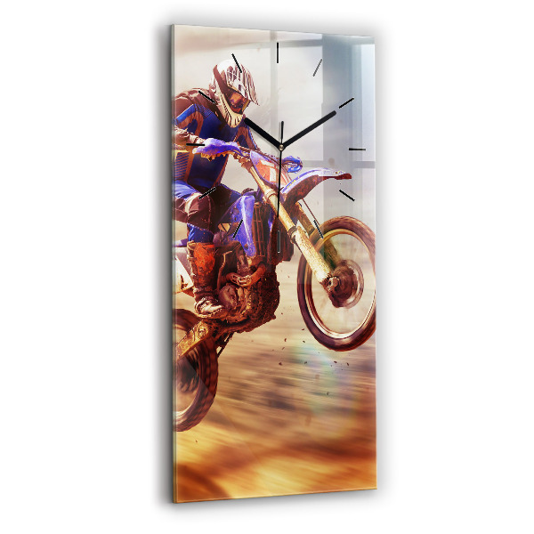 Horloge rectangulaire verticale Motocross Enduro