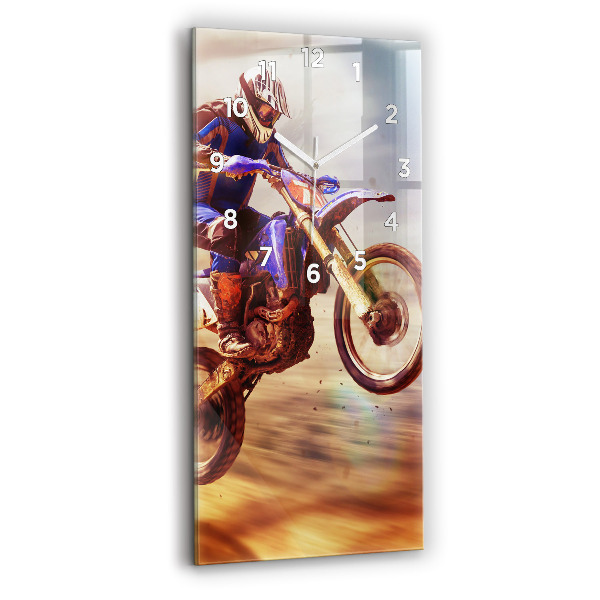 Horloge rectangulaire verticale Motocross Enduro