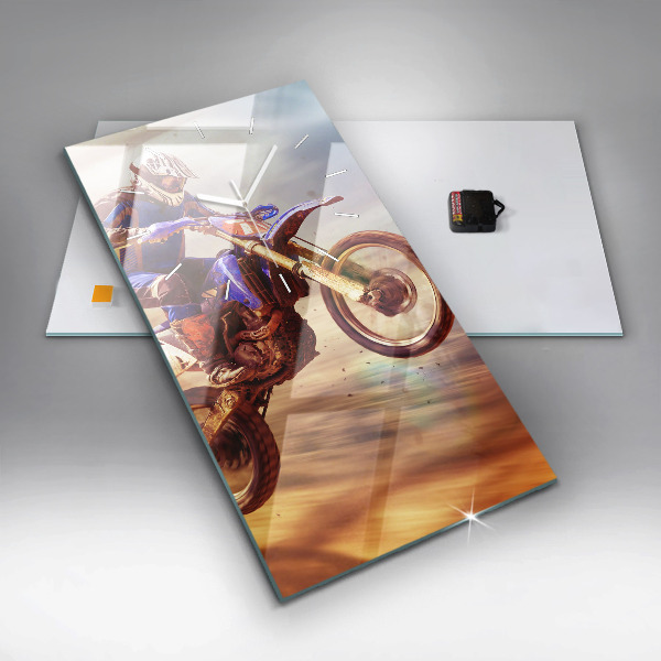 Horloge rectangulaire verticale Motocross Enduro