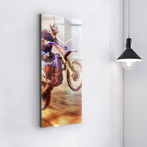 Horloge rectangulaire verticale Motocross Enduro