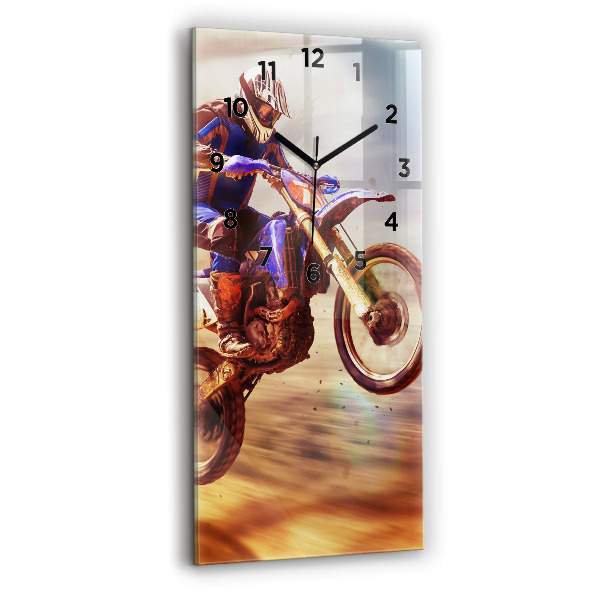 Horloge rectangulaire verticale Motocross Enduro