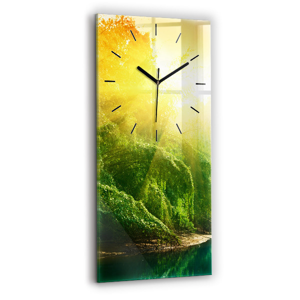 Horloge rectangulaire verticale Nature paisible