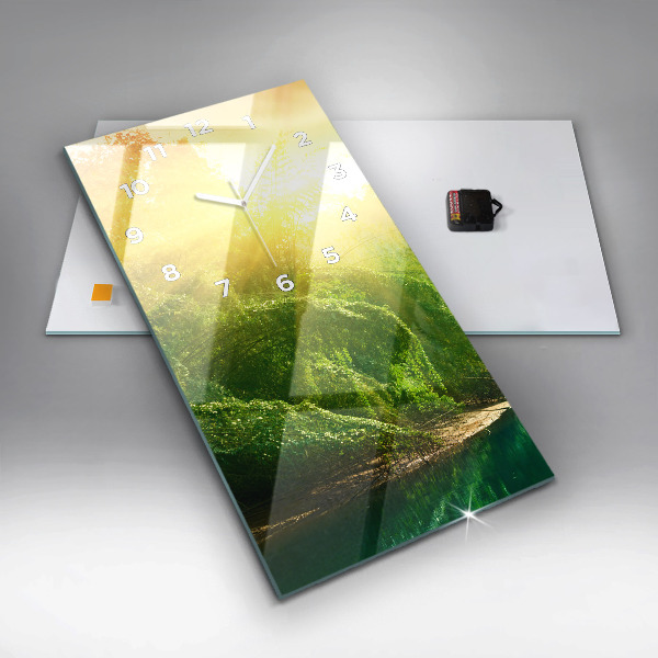 Horloge rectangulaire verticale Nature paisible