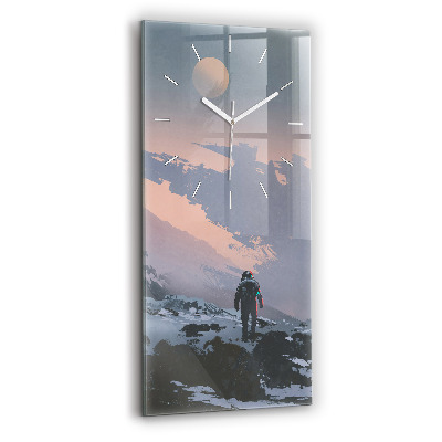 Horloge rectangulaire verticale Astronautes de la Voie lactée