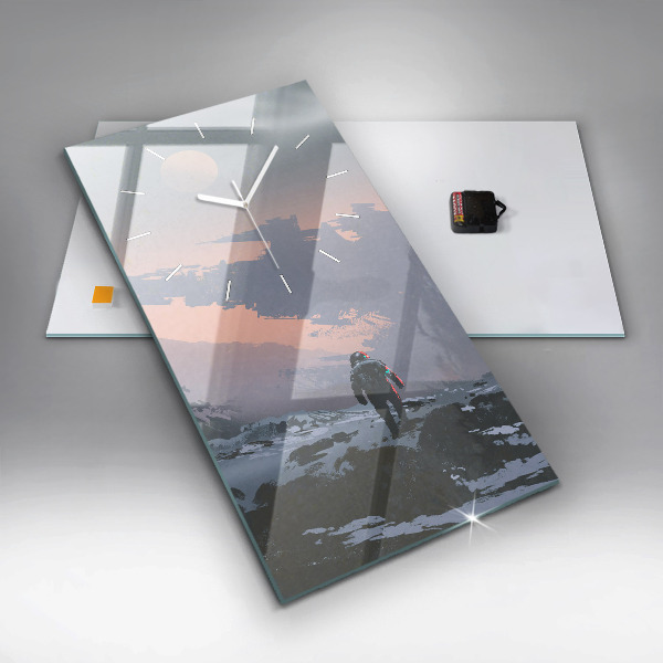 Horloge rectangulaire verticale Astronautes de la Voie lactée