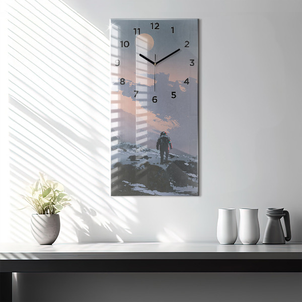 Horloge rectangulaire verticale Astronautes de la Voie lactée