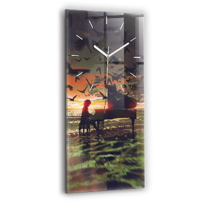 Horloge rectangulaire verticale Concert sur la plage