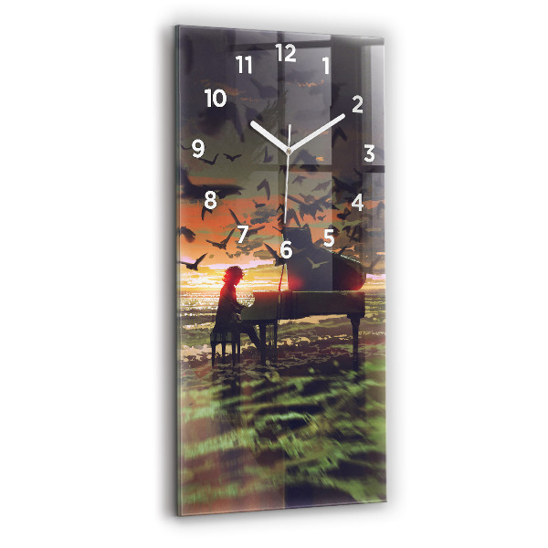Horloge rectangulaire verticale Concert sur la plage