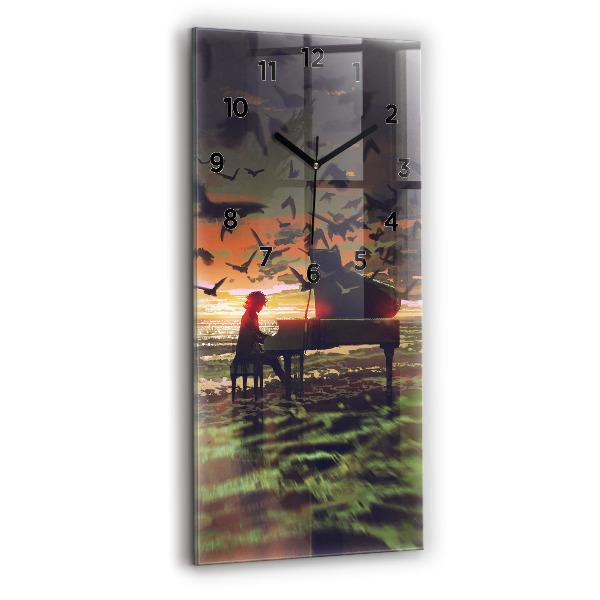 Horloge rectangulaire verticale Concert sur la plage