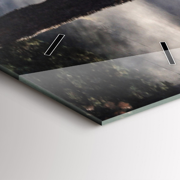 Horloge rectangulaire verticale Un troupeau de chevaux au galop