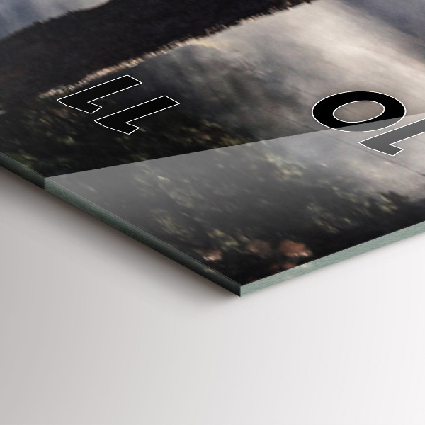 Horloge rectangulaire verticale Un troupeau de chevaux au galop