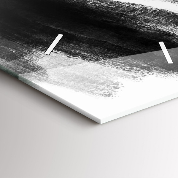 Horloge rectangulaire verticale Femme en noir et blanc