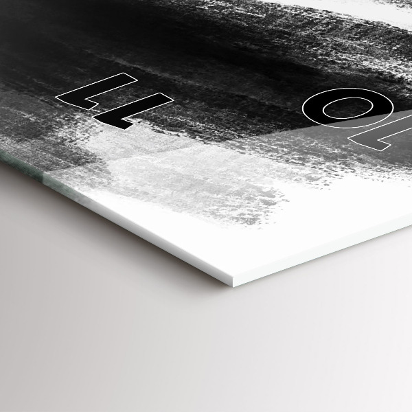 Horloge rectangulaire verticale Femme en noir et blanc