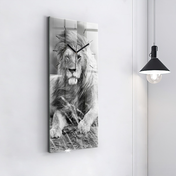 Horloge rectangulaire verticale Abstraction - Lion