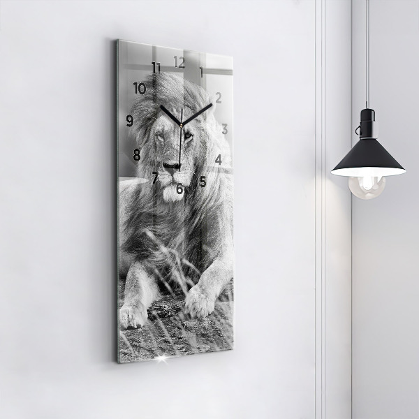Horloge rectangulaire verticale Abstraction - Lion
