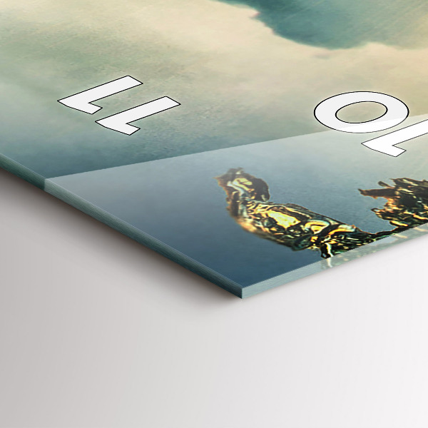 Horloge rectangulaire verticale Perspective du coucher de soleil sur les vagues