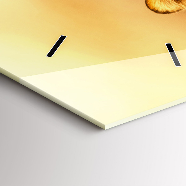 Horloge rectangulaire verticale Chasse au tigre