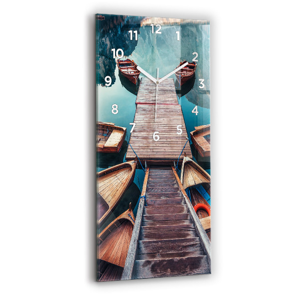 Horloge rectangulaire verticale Jetée et lac