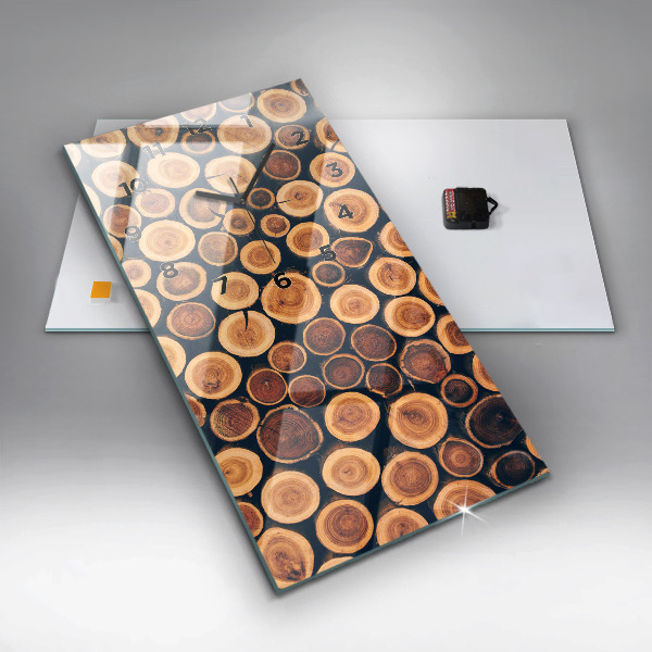 Horloge rectangulaire verticale Bois