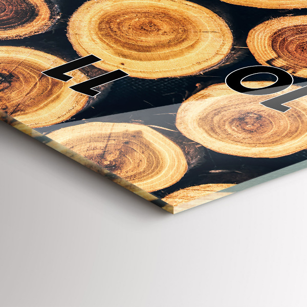 Horloge rectangulaire verticale Bois