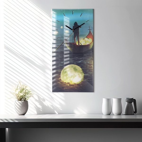 Horloge rectangulaire verticale Abstraction