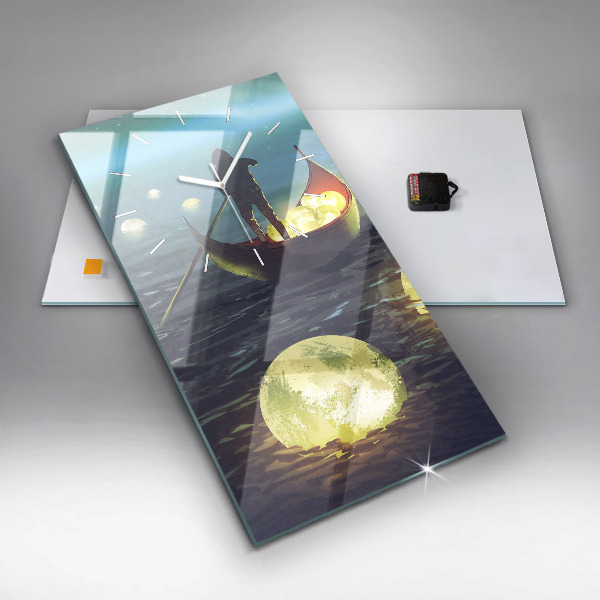 Horloge rectangulaire verticale Abstraction