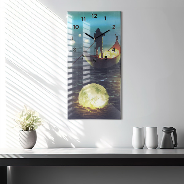 Horloge rectangulaire verticale Abstraction