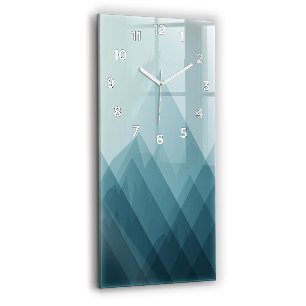 Horloge rectangulaire verticale figures géométriques