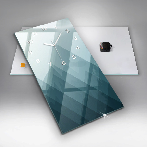 Horloge rectangulaire verticale figures géométriques