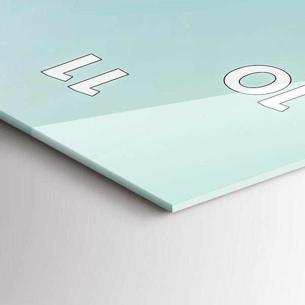 Horloge rectangulaire verticale figures géométriques