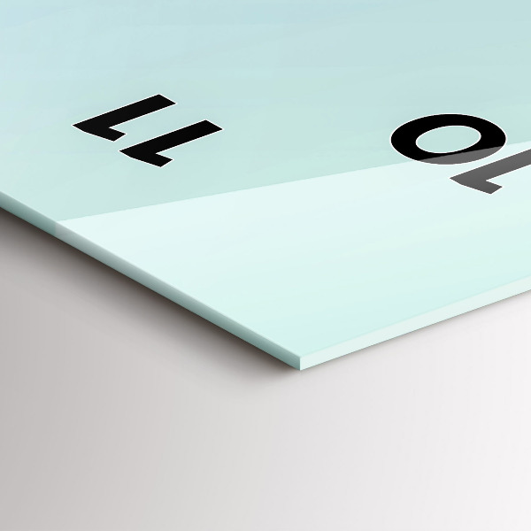 Horloge rectangulaire verticale figures géométriques