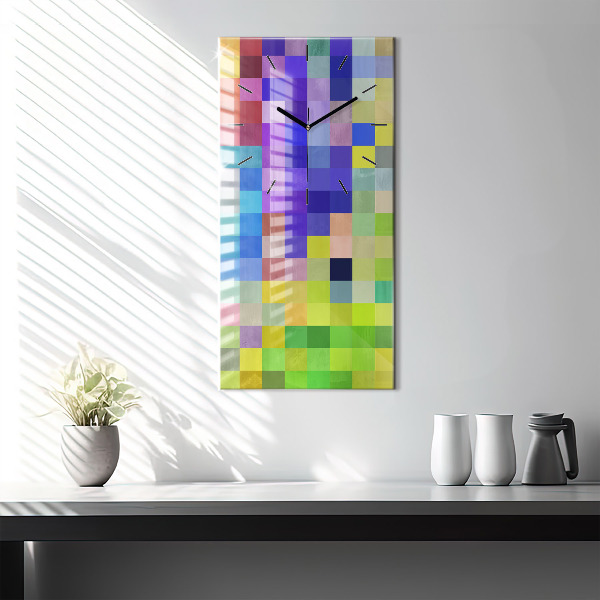 Horloge rectangulaire verticale Composition des carrés