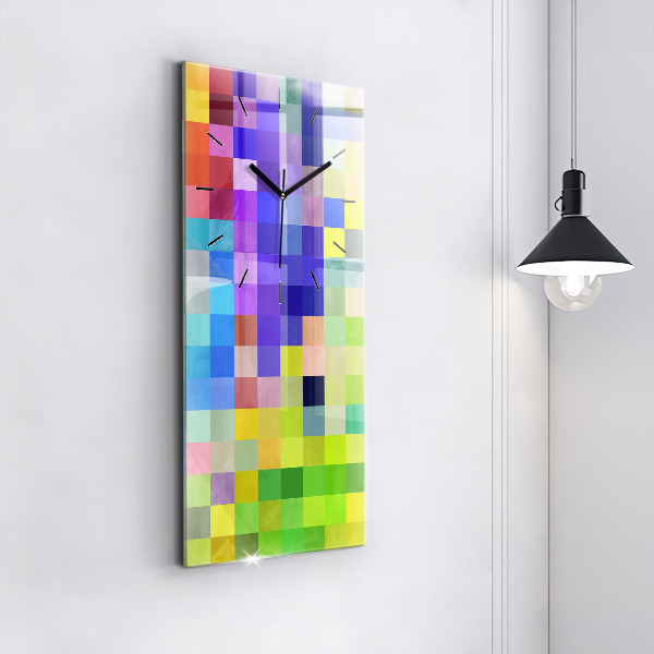 Horloge rectangulaire verticale Composition des carrés