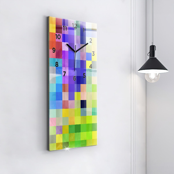 Horloge rectangulaire verticale Composition des carrés