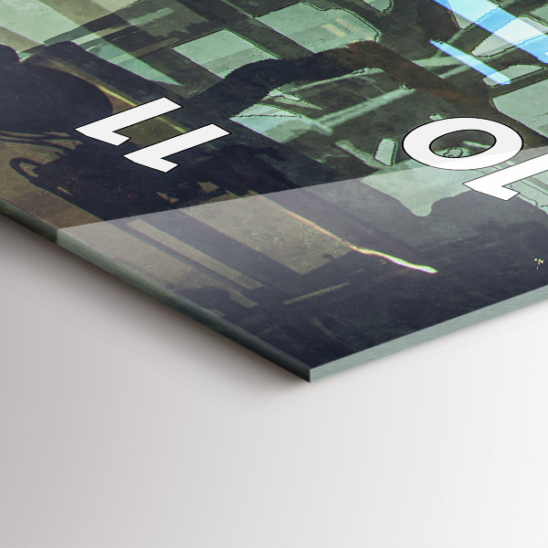 Horloge rectangulaire verticale Cyberpunk