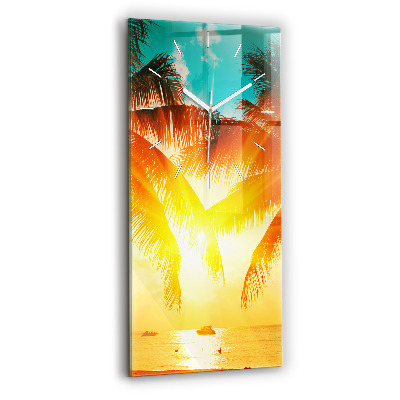 Horloge rectangulaire verticale Vacances Détente Été