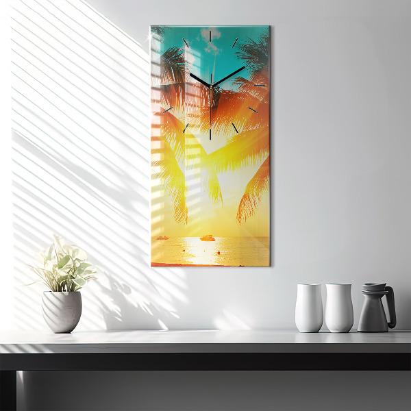 Horloge rectangulaire verticale Vacances Détente Été