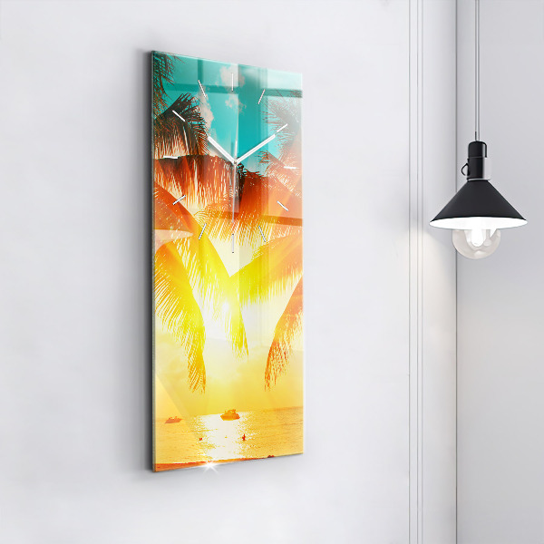 Horloge rectangulaire verticale Vacances Détente Été