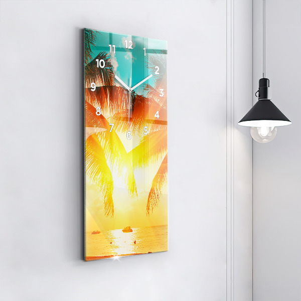 Horloge rectangulaire verticale Vacances Détente Été