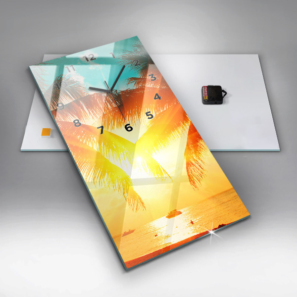 Horloge rectangulaire verticale Vacances Détente Été