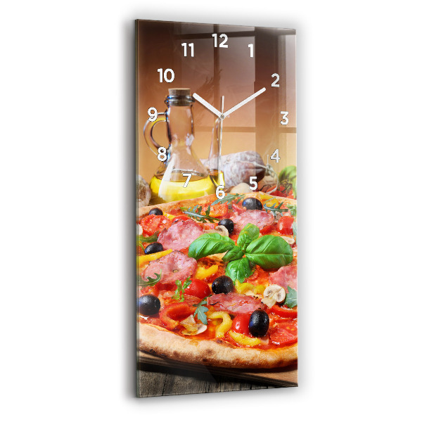 Horloge rectangulaire verticale 'Le cœur culinaire de l''Italie'