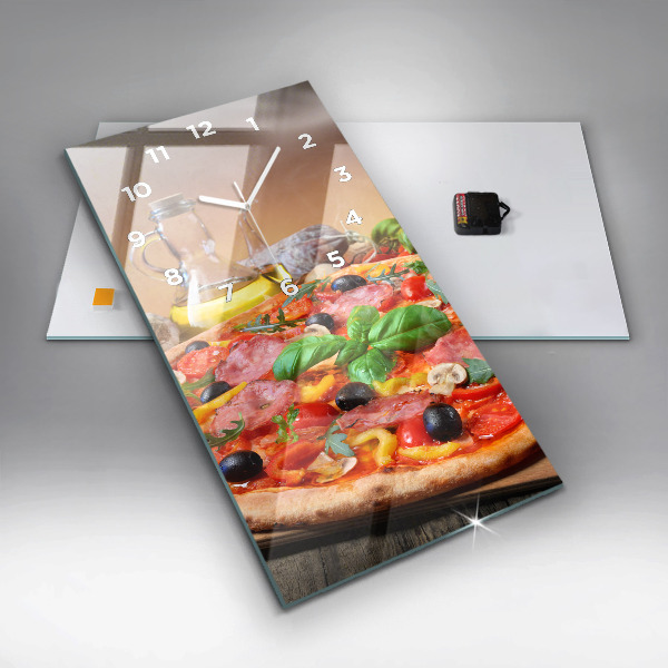 Horloge rectangulaire verticale 'Le cœur culinaire de l''Italie'