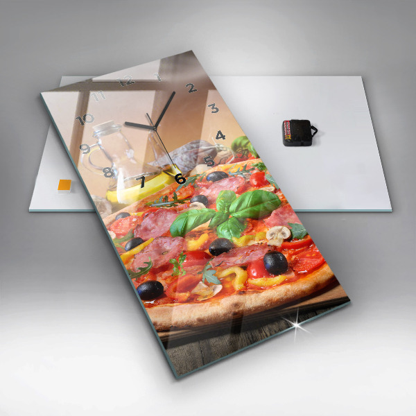 Horloge rectangulaire verticale 'Le cœur culinaire de l''Italie'