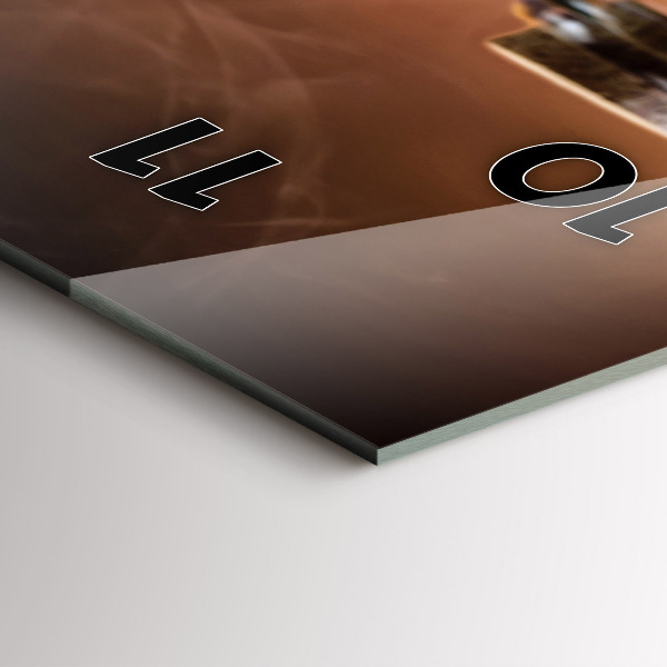 Horloge rectangulaire verticale 'Le cœur culinaire de l''Italie'