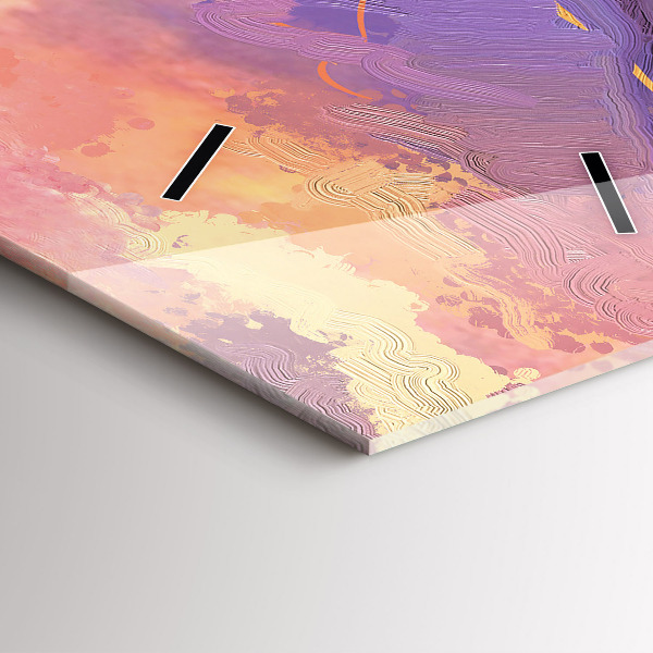 Horloge rectangulaire verticale Prairie au coucher du soleil