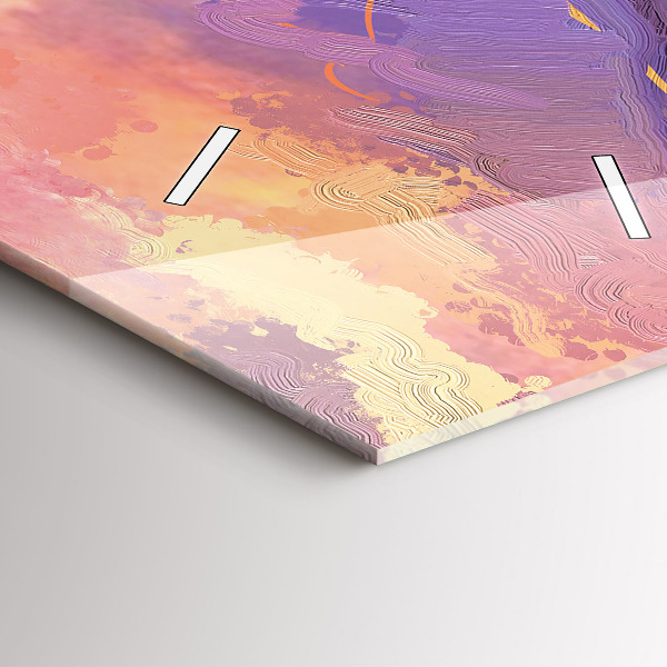 Horloge rectangulaire verticale Prairie au coucher du soleil