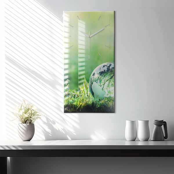 Horloge rectangulaire verticale Globe