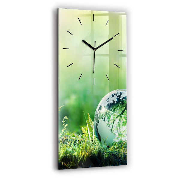 Horloge rectangulaire verticale Globe